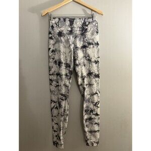 Lululemon Wunder Under High Rise Legging Shibori Tie Dye black white gray Size 8